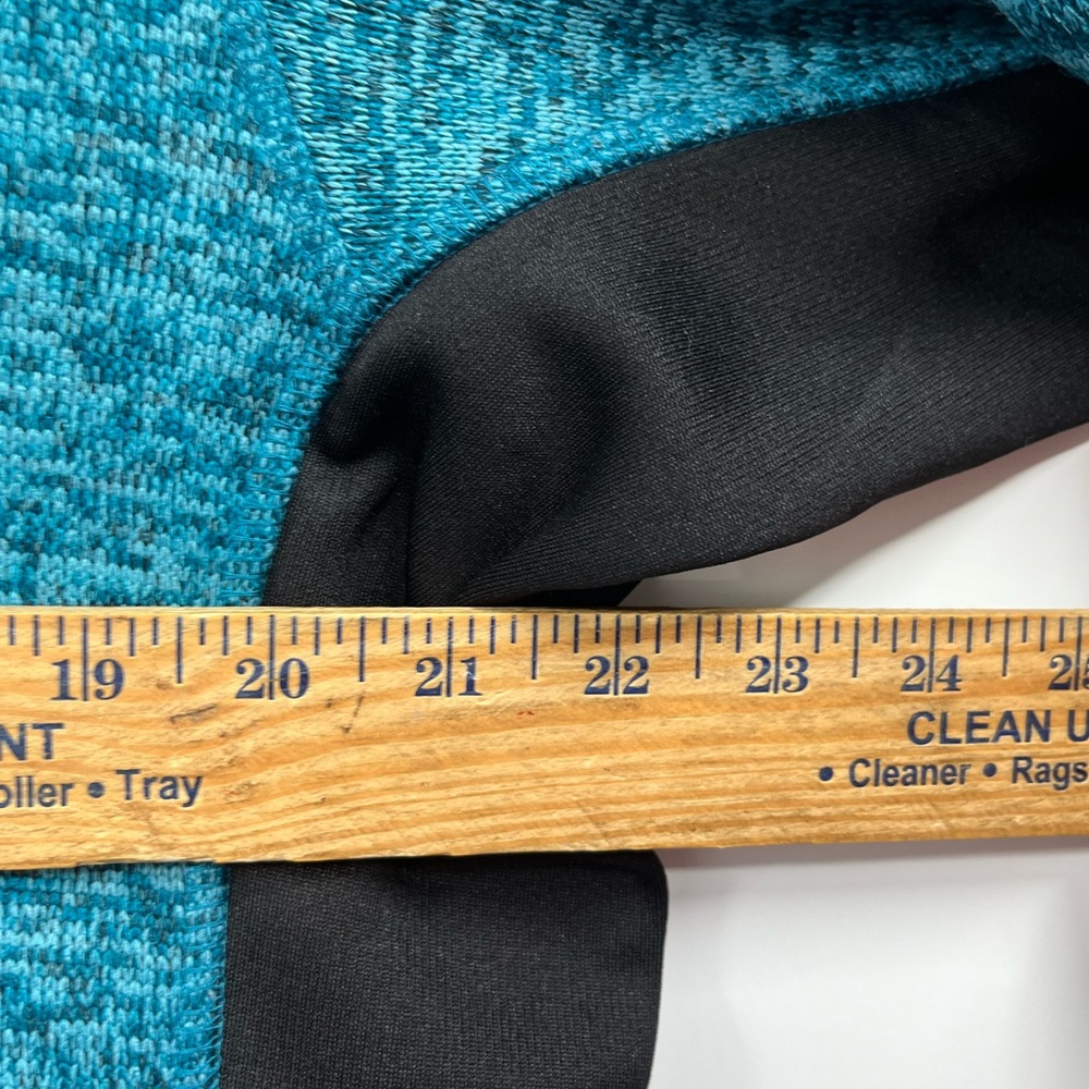 Marc New York Heathered Turquoise Black Fleece Knit Zip Classic Jacket size XL - Picture 5 of 9